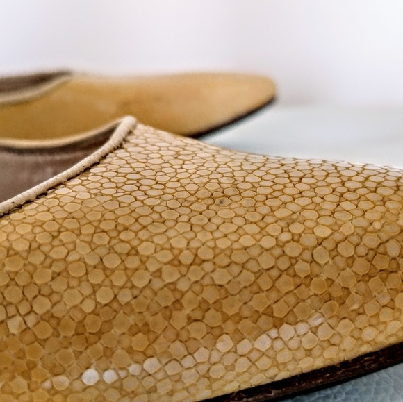 Manolo Blahnik gold mesh snake skin shimmer 👡 - Picture 4 of 8